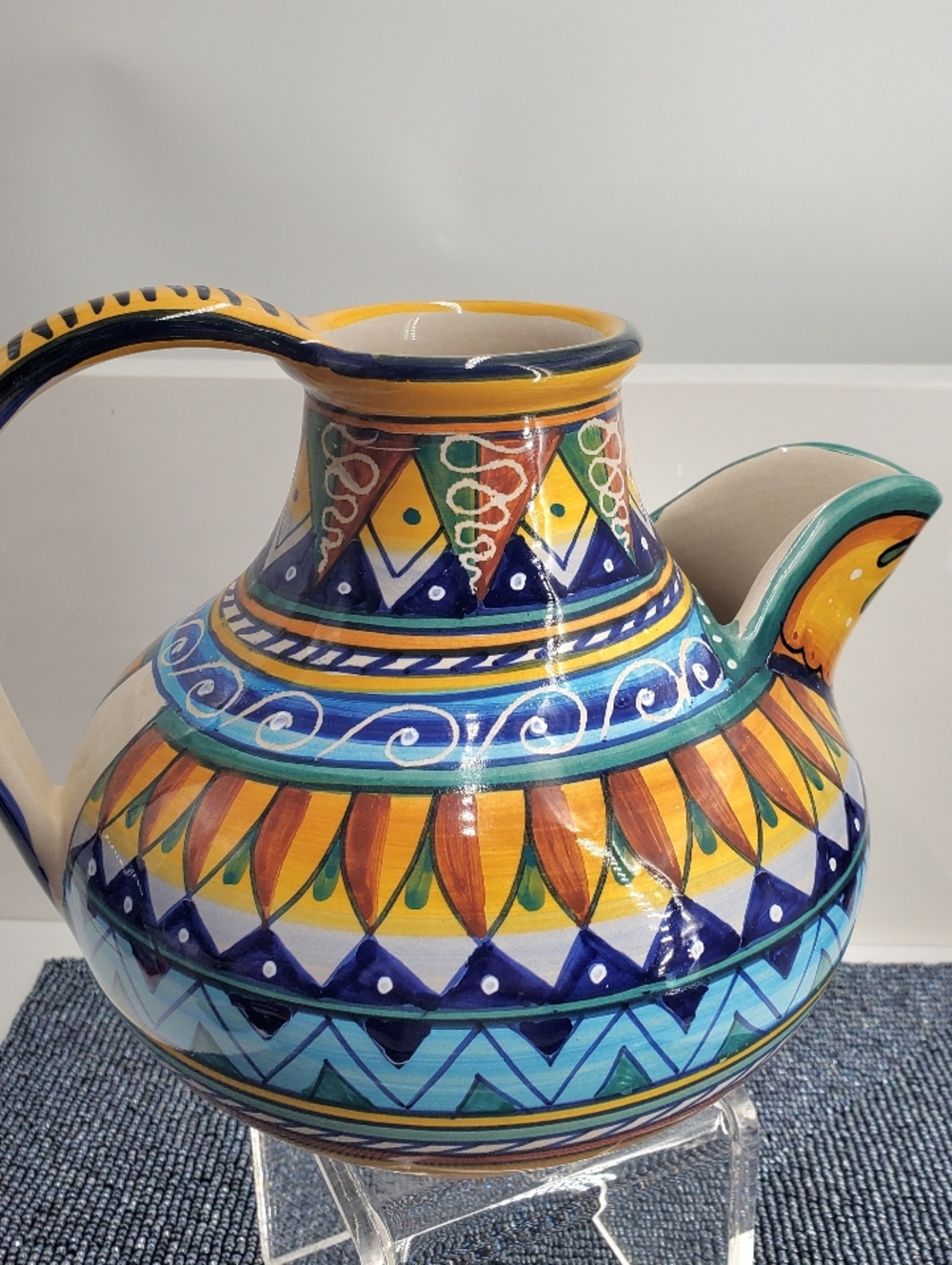 Armando Poggi Firenze (old Stamp)  Traditional Art Pottery Italian pitcher (19)*